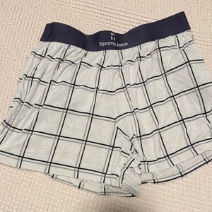 Tommy John Men's Black and White Checkered Boxers